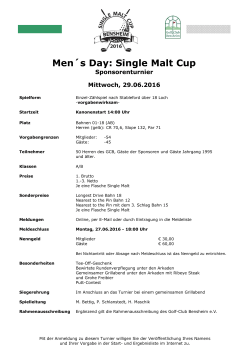 Men´s Day: Single Malt Cup - Golf