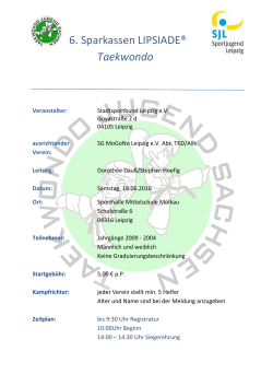 Ausschreibung - Taekwondo Union Sachsen