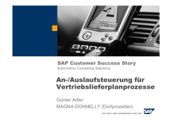 MAGNA DONELLY - SAP Service Marketplace