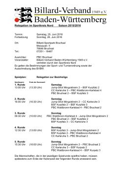 Relegation im Sportkreis Nord Saison 2015/2016 - City