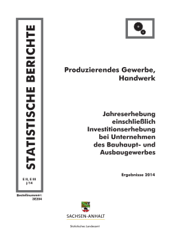 st tistische brihe ae ct - Statistisches Landesamt Sachsen