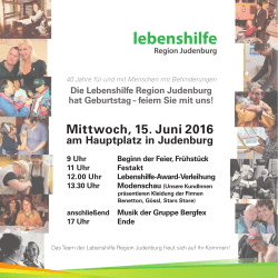 Mittwoch, 15. Juni 2016 - Lebenshilfe Region Judenburg
