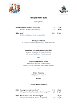 Festspielmen&uuml; - Wirtshaus am See