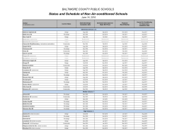 Status and Schedule of Non Air-conditioned Schools