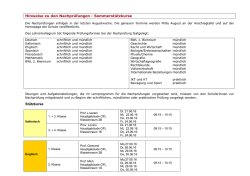 Hinweise zu den Nachpr&uuml;fungen