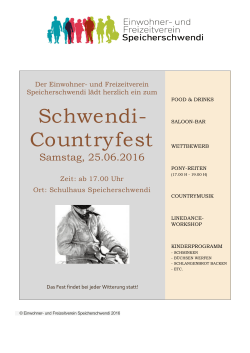Schwendi- Countryfest - Einwohner