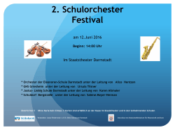 Schulorchester Festival 2016