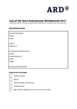 Top of the Docs Dokumentar-Wettbewerb 2017