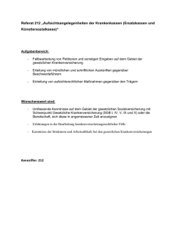 Referat 212 - Bundesversicherungsamt