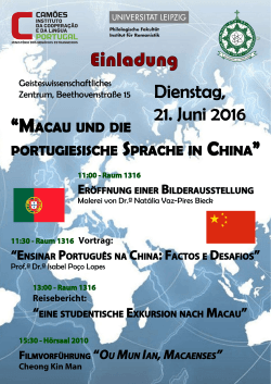 Macau und die portugiesische Sprache in China