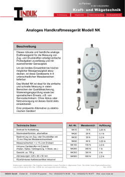 Analoges Handkraftmessgerät Modell NK