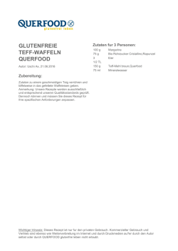 GLUTENFREIE TEFF-WAFFELN QUERFOOD