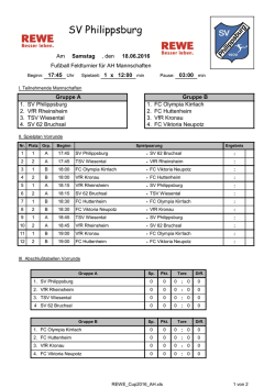 Turnierplan - SV Philippsburg