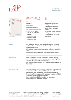 Factsheet PrintPlus - PLUS+TOOLS