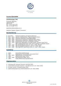 CV - Privatklinik Bethanien
