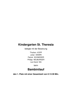 Kindergarten St. Theresia Bambinilauf