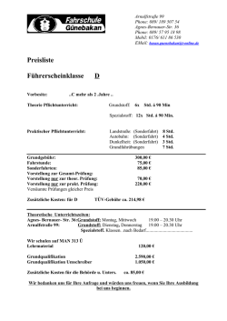 Klasse D Arnulf - Fahrschule Günebakan