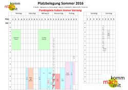 Platzbelegung Sommer 2016 - TC