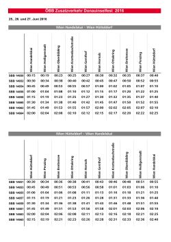 Zusatzfahrplan Donauinselfest