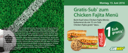 Gratis-Sub* zum Chicken Fajita Menü