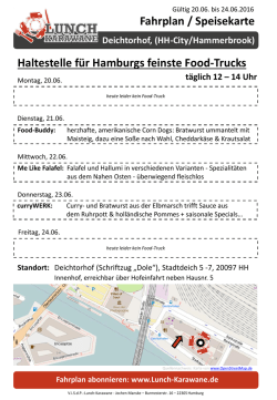 Speiseplan Hamburg-City/Hammerbrook - Lunch