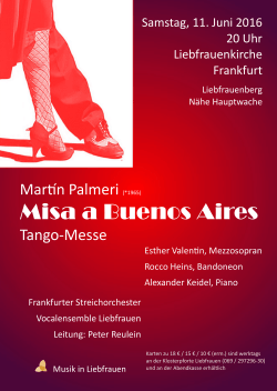 Martín Palmeri (*1965) Tango-Messe