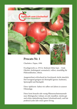Infoblatt: Procats Nr. 1