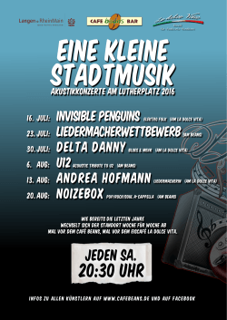 Plakat Beans Stadtmusik.pages