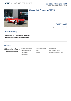 Chevrolet Corvette (1959) CHF 72`981