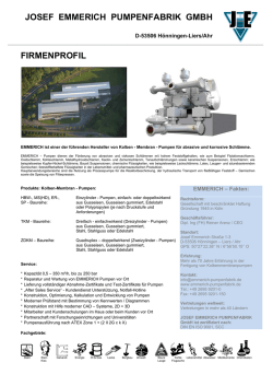 JOSEF EMMERICH PUMPENFABRIK GMBH FIRMENPROFIL