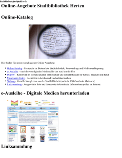 Online-Angebote Stadtbibliothek Herten Online-Katalog e