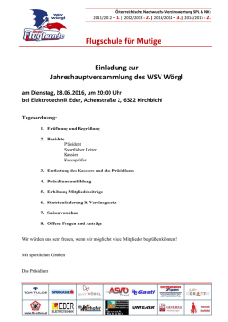 JHV2016 - Einladung