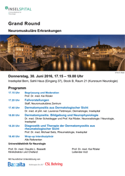Grand Round - Universit&auml;tsklinik f&uuml;r Neurologie