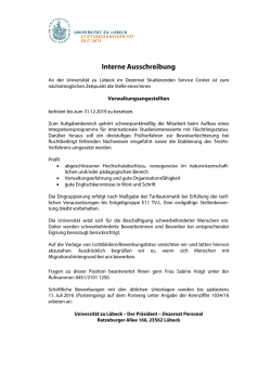 Interne Ausschreibung - Landesportal Schleswig Holstein