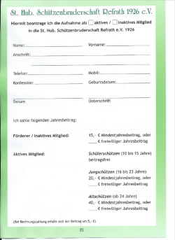 Page 1 St. Hub. Schützenbruderschaft Defrath 1926 C.W. Hiermit