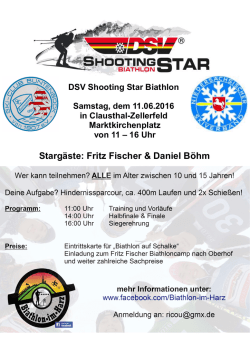 Flyer DSV Shooting Star Biathlon - Clausthal