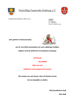 Grillfest - Freiwillige Feuerwehr Ries/Passau
