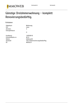G&uuml;nstige Dreizimmerwohnung &ndash; komplett