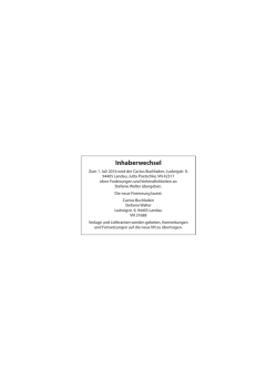 Inhaberwechsel - Boersenblatt.net