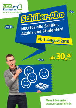 Plakat Schüler-Abo