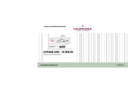 leuphana a card – in eng glish - Leuphana Universität Lüneburg