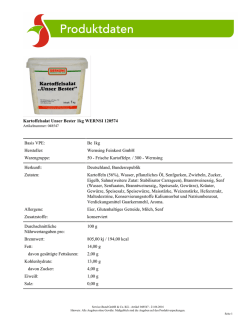 Kartoffelsalat Unser Bester 1kg WERNSI 120574 Basis VPE: Be 1kg
