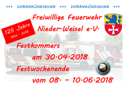Freiwillige Feuerwehr Nieder-Weisel e.V. Festkommers am 30.04