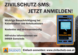 zivilschutz-sms: jetzt anmelden! - Stadtgemeinde Rohrbach-Berg