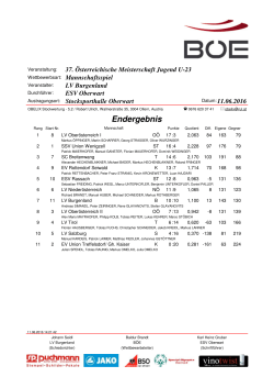 Ergebnisliste Österreichische Meisterschaft Junioren U23