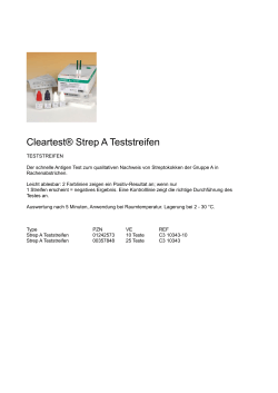 Cleartest® Strep A Teststreifen