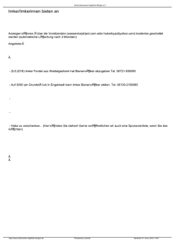 Imker/Imkerinnen bieten an - Kreis-Imkerverein Ingelheim