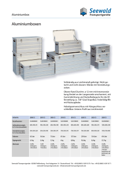 Aluminiumboxen - Seewald Transportgeräte