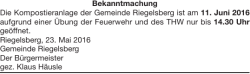 Bekanntmachung Die Kompostieranlage der