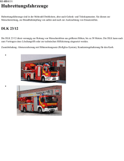Hubrettungsfahrzeuge